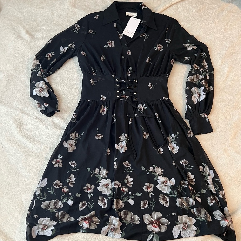 ❌SOLD NWT Romantic Flowing Floral Corset Dress SIZE M
